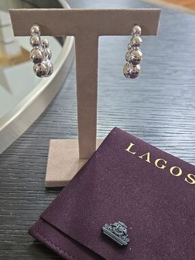 LAGOS 925 Graduated Bubble Hoops